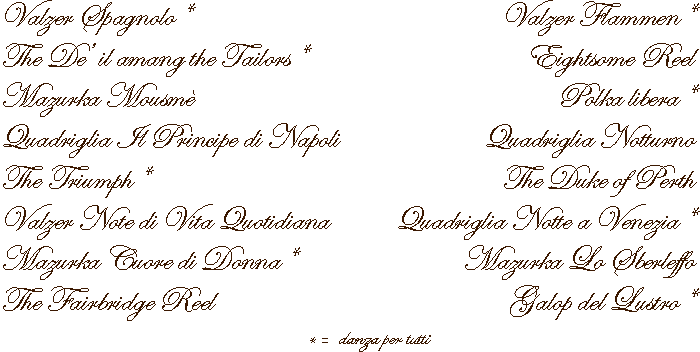 Programma danze